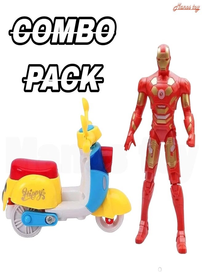 Manos Heroes Action Figure Fighter Toy and Pull Along Scooter Combo Pack - Image 4